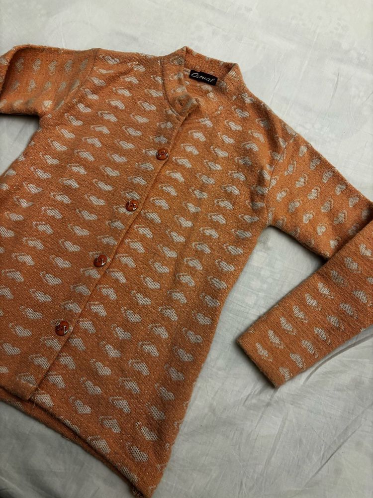 Patterned Knit Cardigan