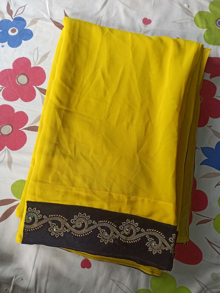 FANCY PARTY WEAR YELLOW &amp; BLACK