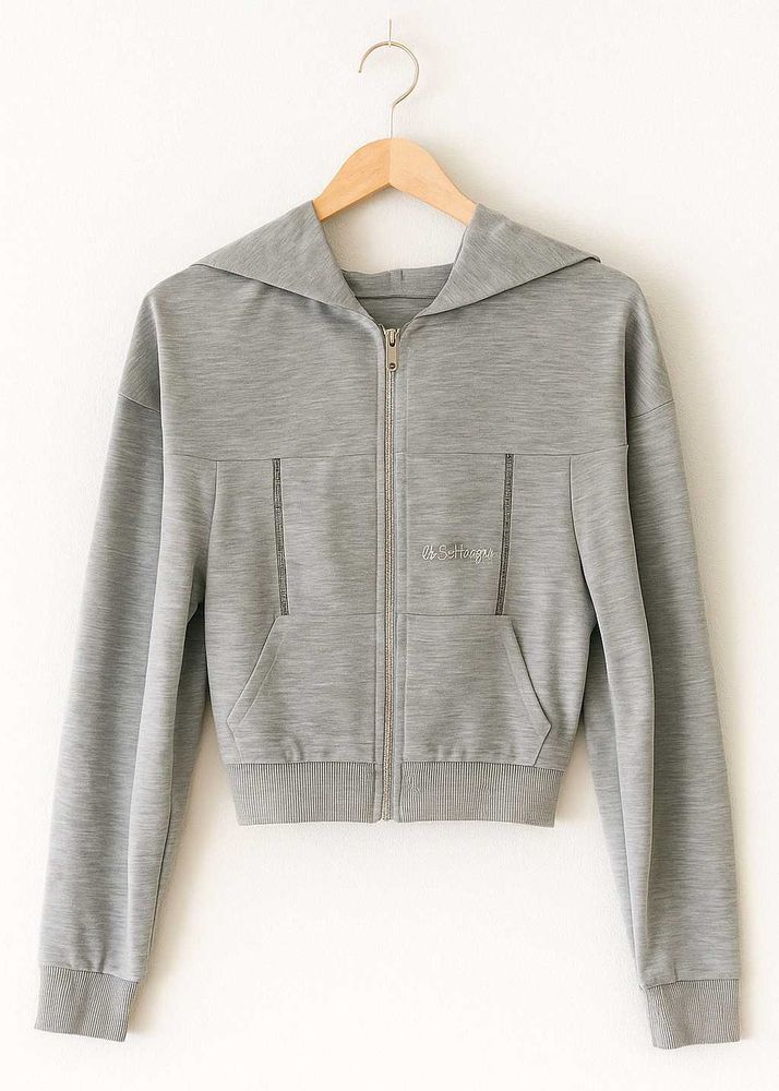 Grey Zip-Up Hoodie