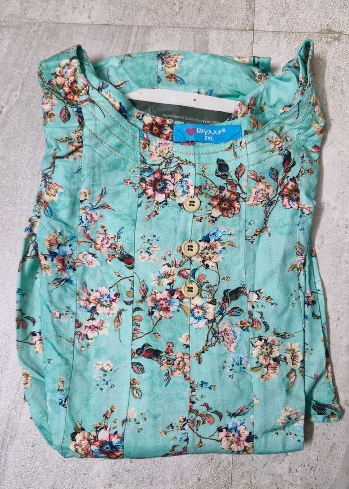 New Floral Print Kurta