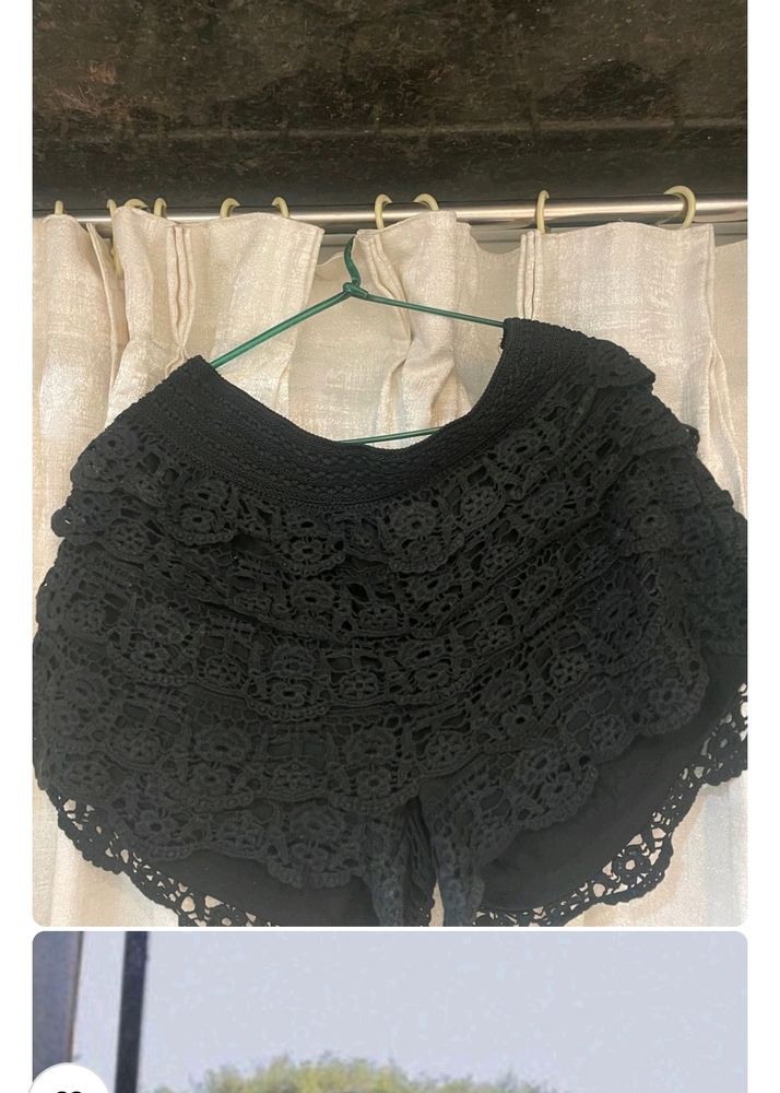 Black Lace Shorts