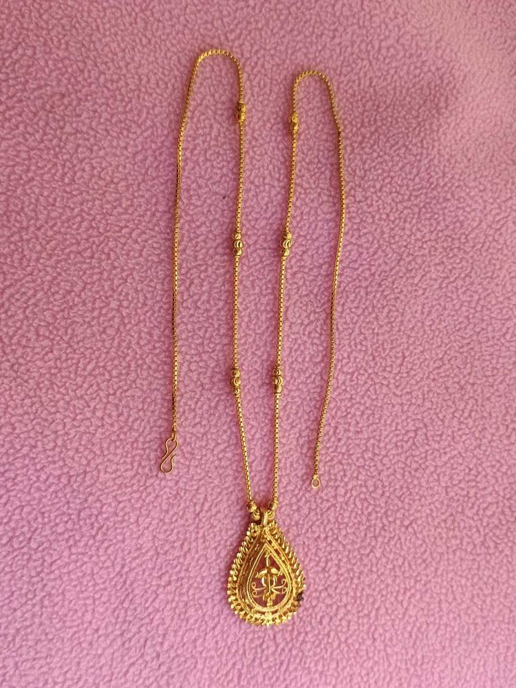 Golden Long Chain Pendant