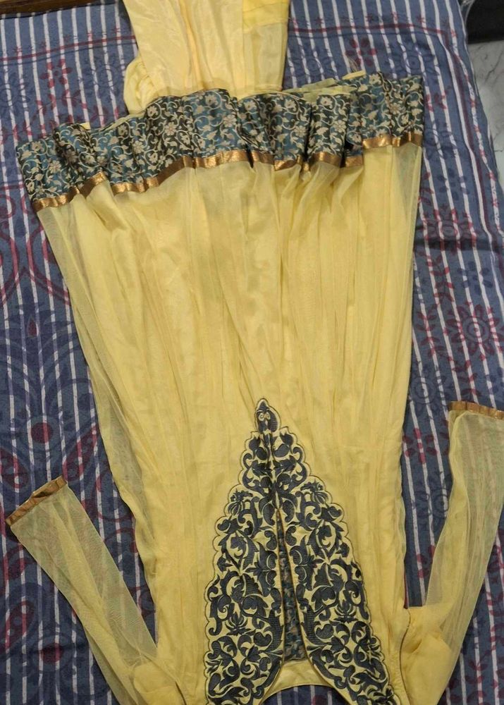 Yellow Embroidered Kurta