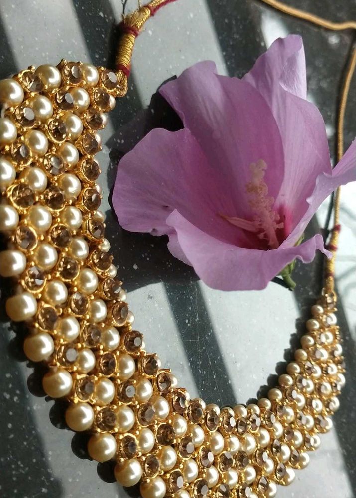 Pearl &amp; Stone Necklace
