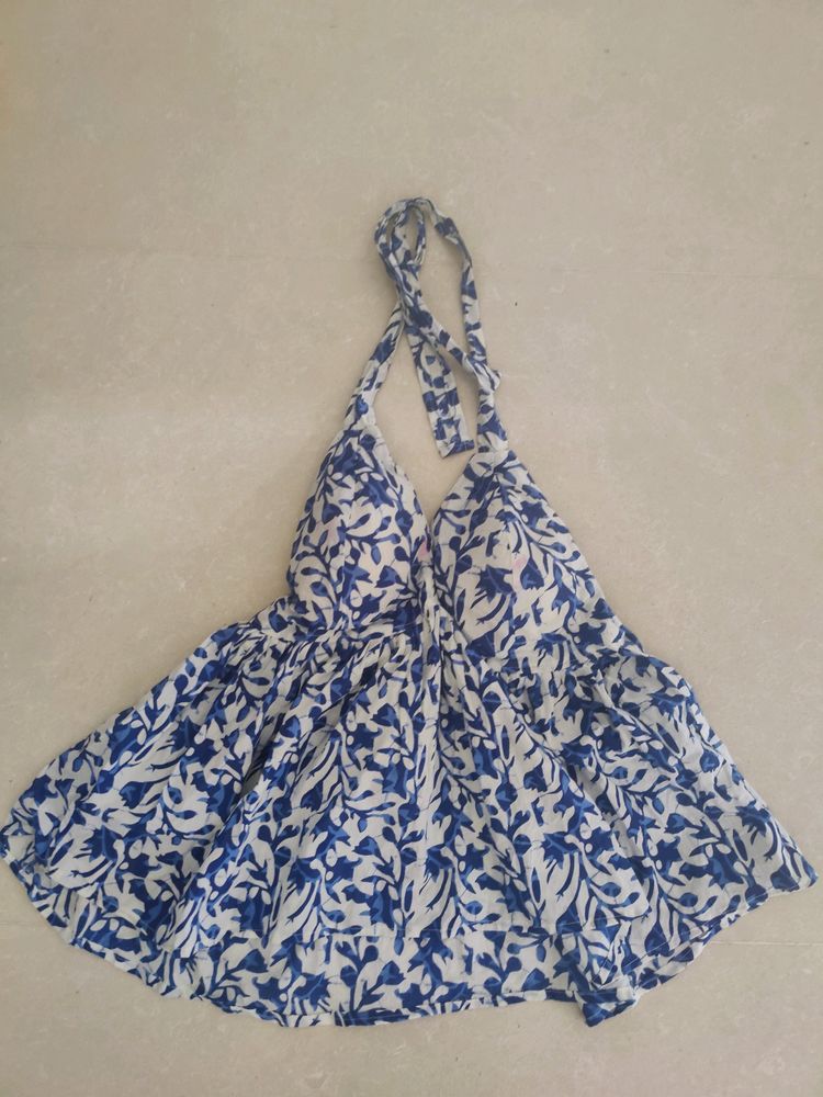 Unused Cotton Beach Style Halter String Top