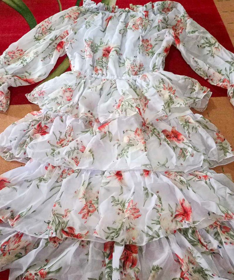 Floral Ruffled Mini Dress