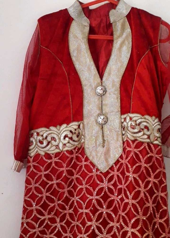 Red Straight Kurti