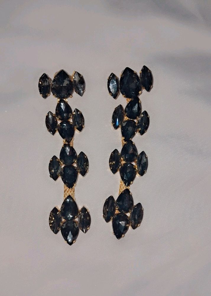 Black Stone  Earrings