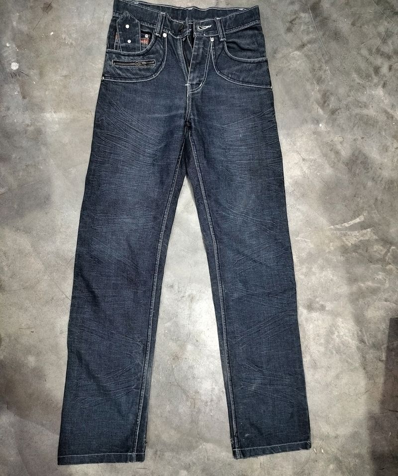 Men&#39;s Black Damage Jeans