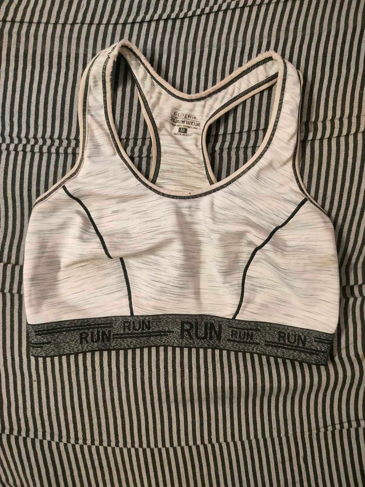 White Sports Bra