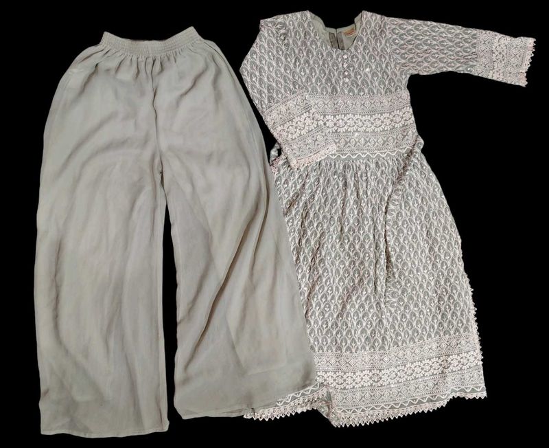 Elegant Grey Embroidered Salwar Kameez