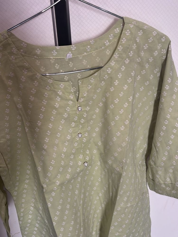 Green Floral Print Tunic