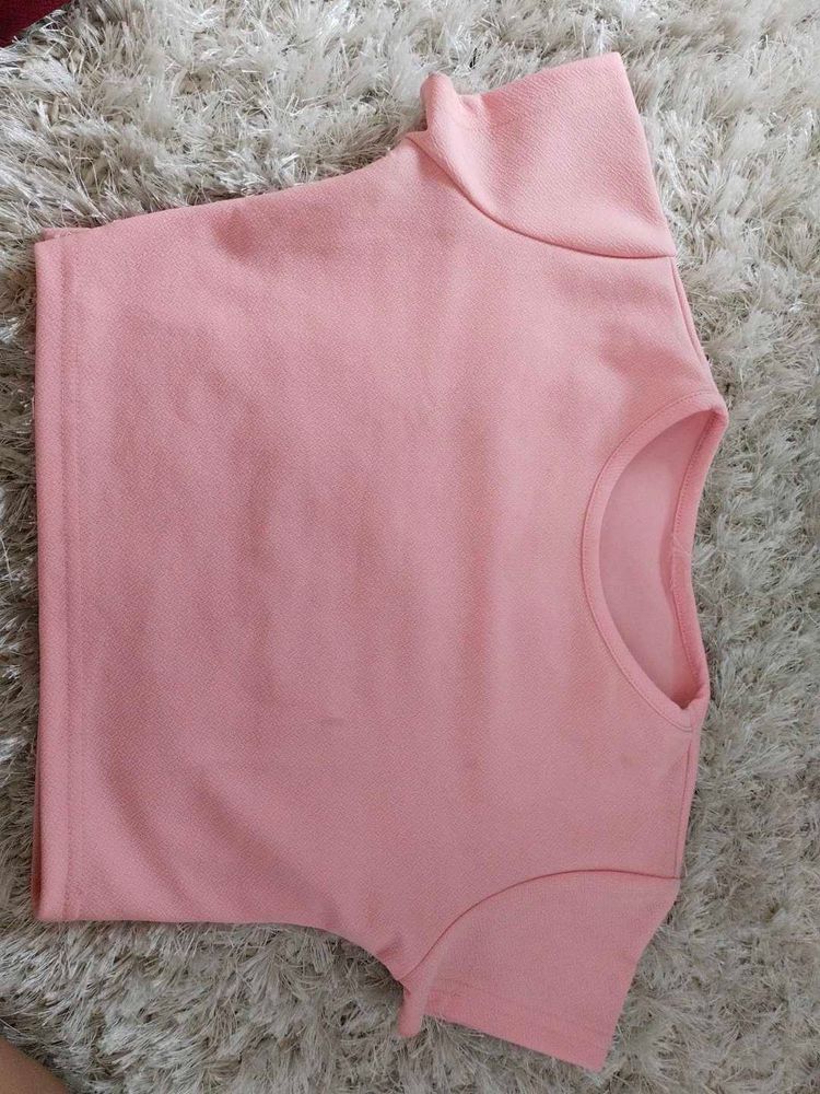 Pink Cropped Top