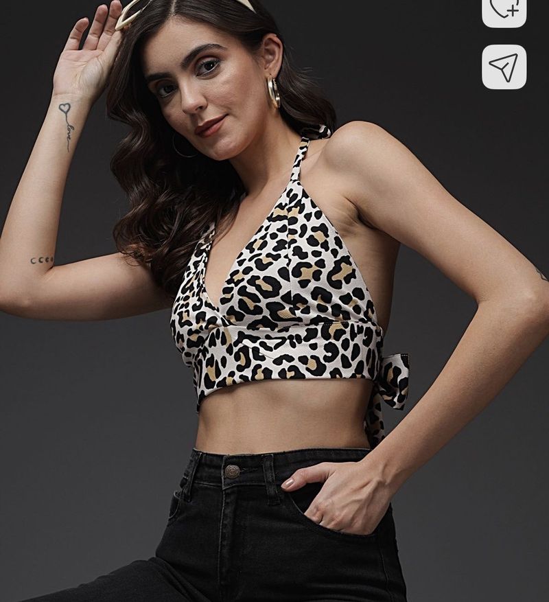 Leopard Print Crop Top
