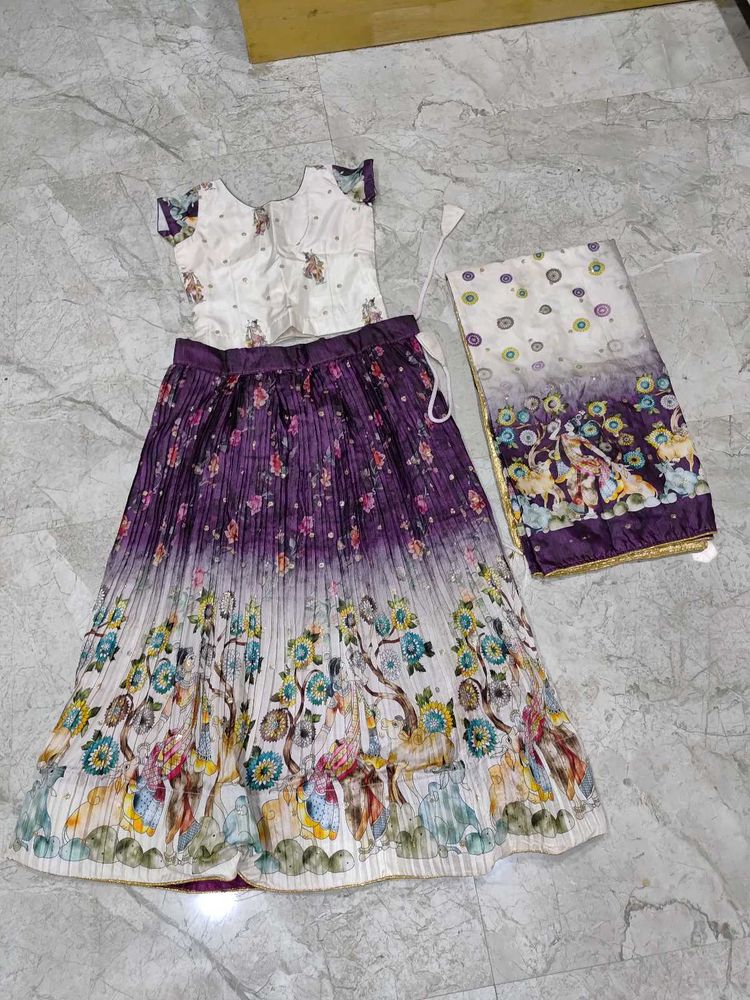 Girls Crop Top Lehenga - Used Only Once