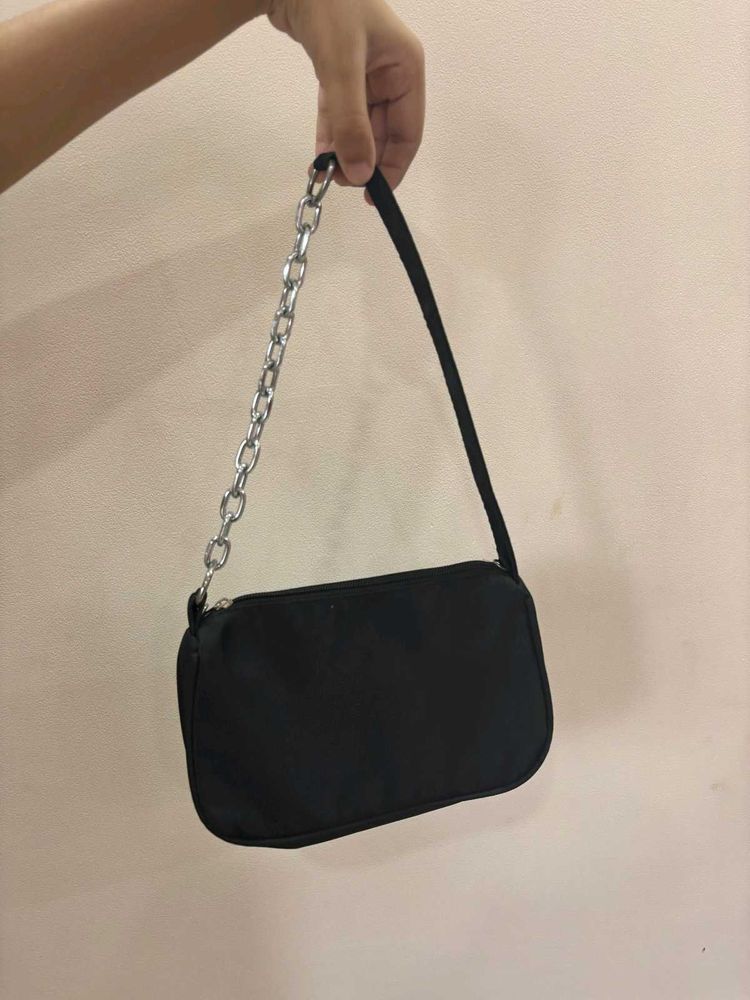 Minimalist Black Shoulder Bag
