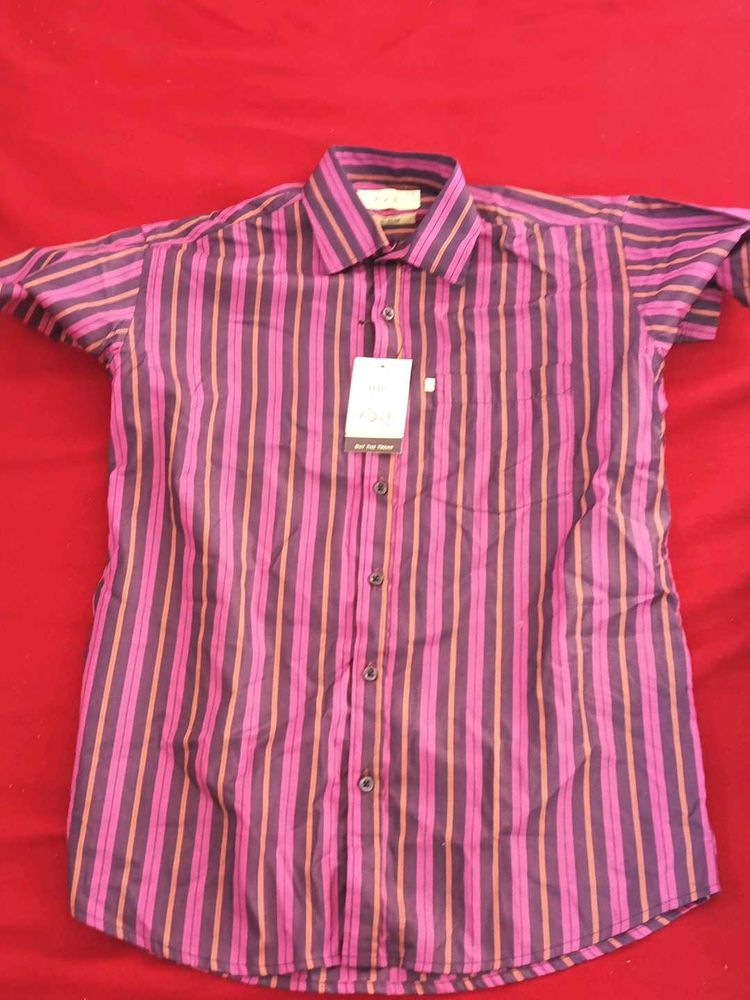 Stripped Size Half Hand Shirt