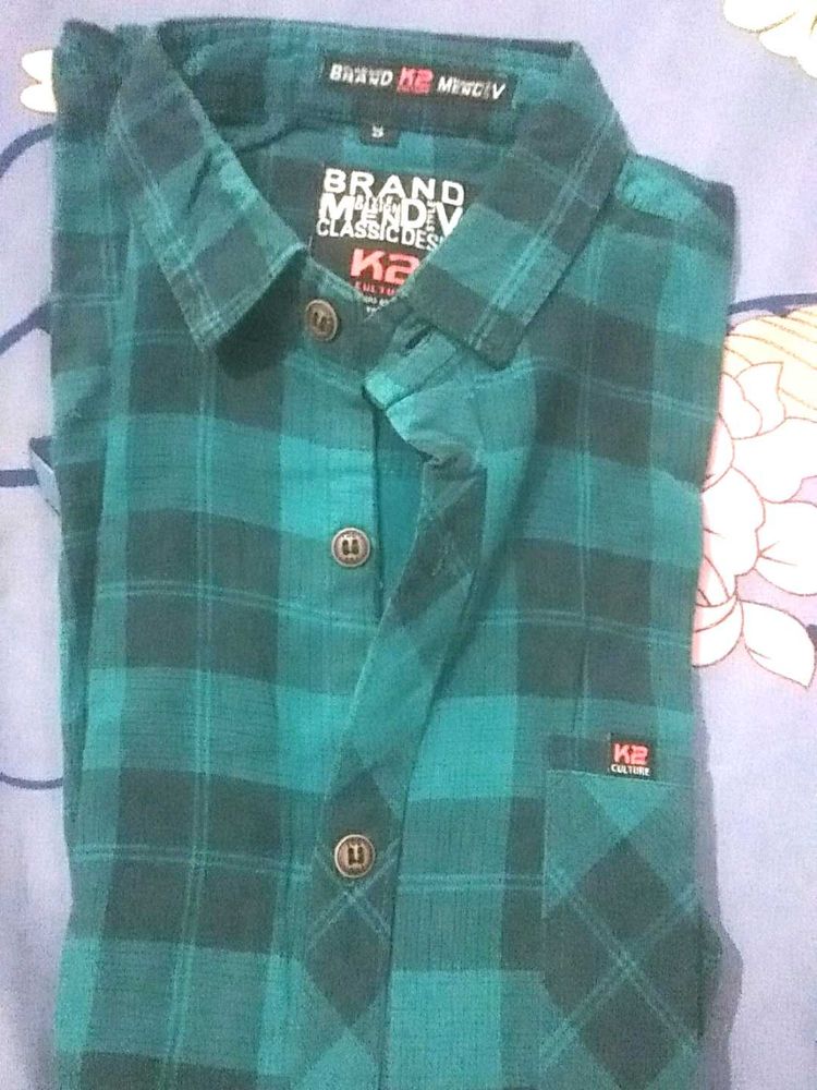 Green Checked Shirt