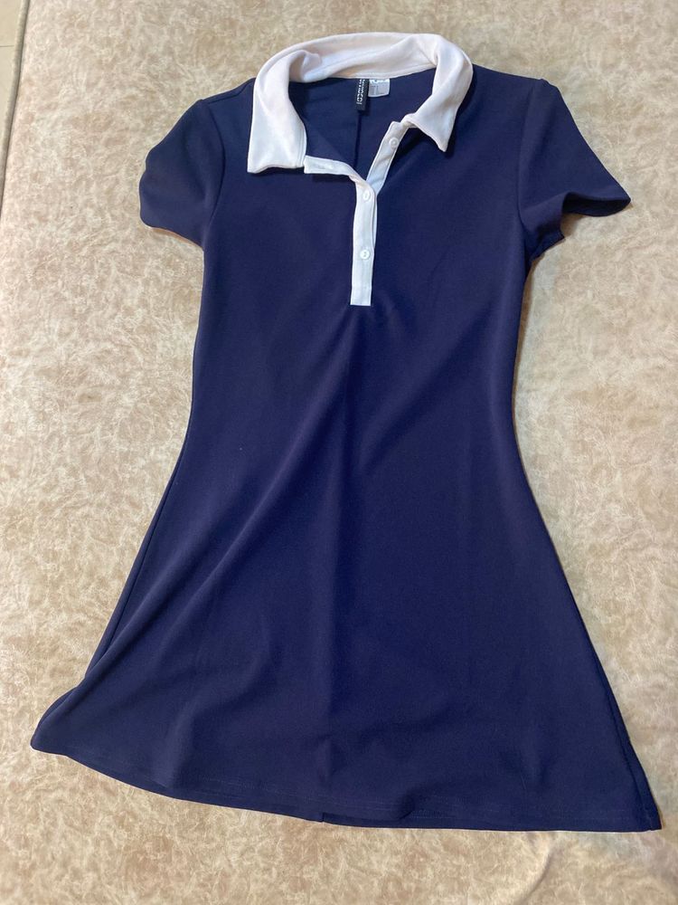 H&amp;M Navy Blue Mini Dress