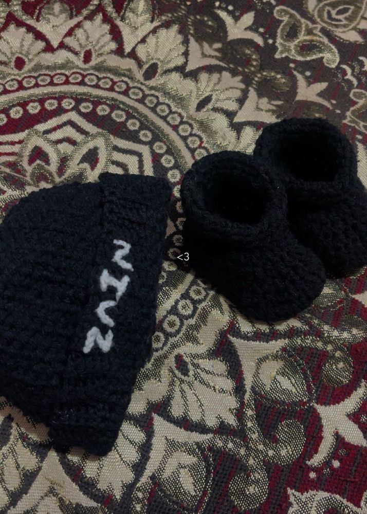 Personalized Baby Hat &amp; Booties