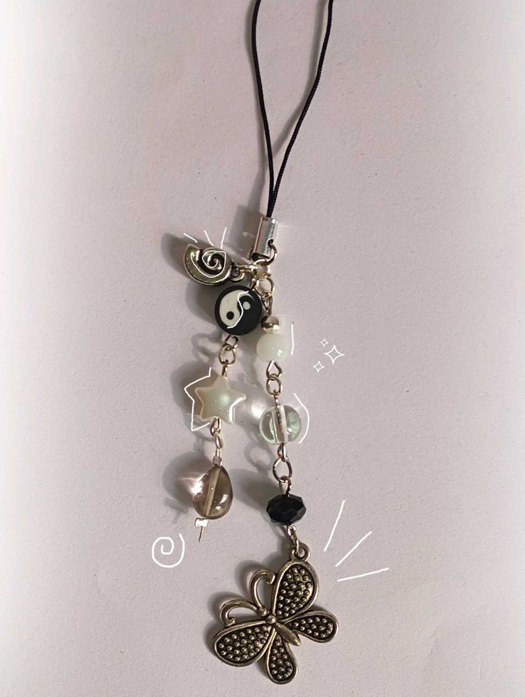 Swirl Butterfly Phone Charm