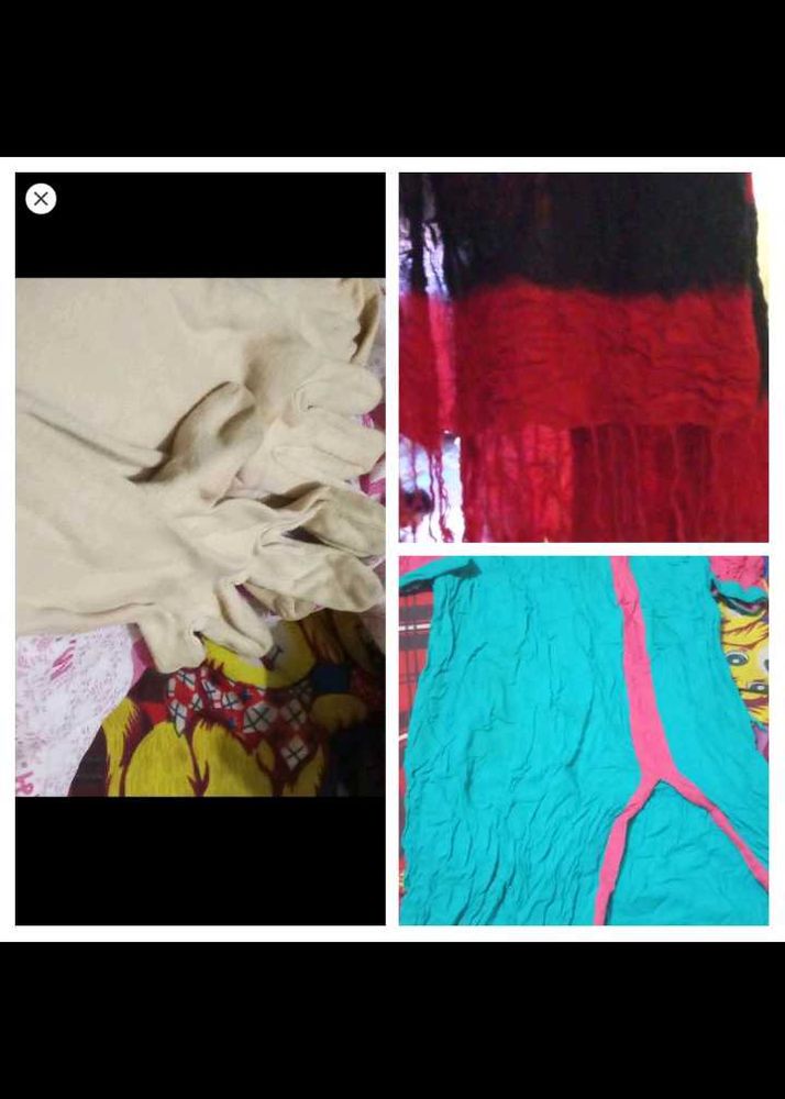 Combo Hand gloves Stole Kurta