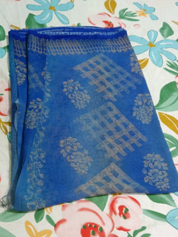 Blue Georgette Daily Wear Saree