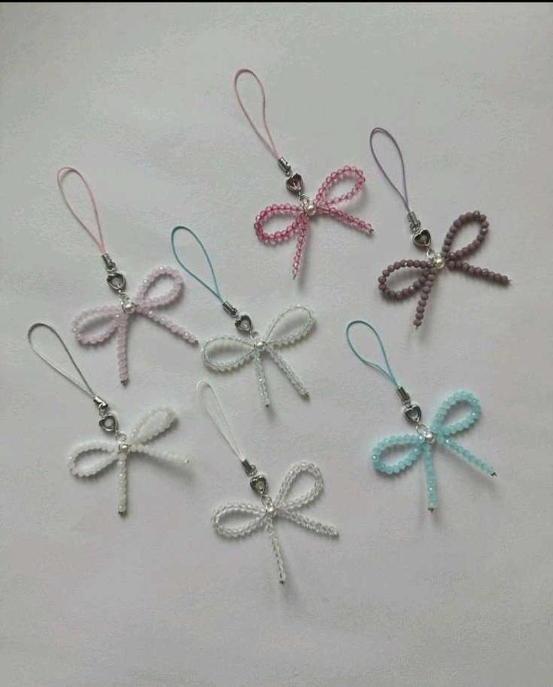 Beaded Bow Phone Charm