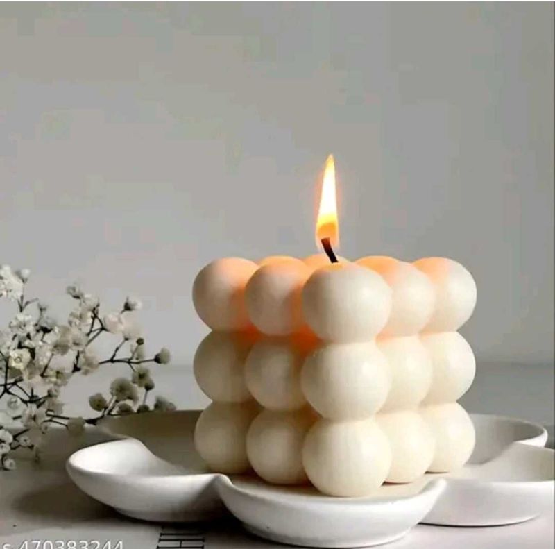 Pack Of 2 Bubble Cube Candle