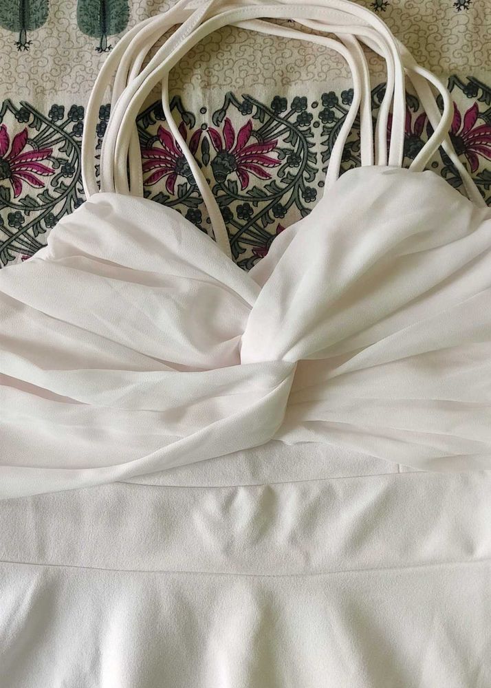 White Halter Top
