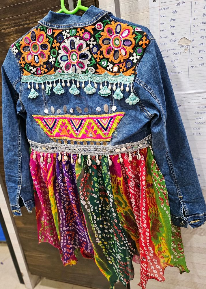 Denim Long Shrug# Navratri Outfit