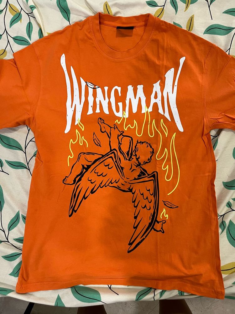Orange- Wingman Unisex Oversized Tshirt