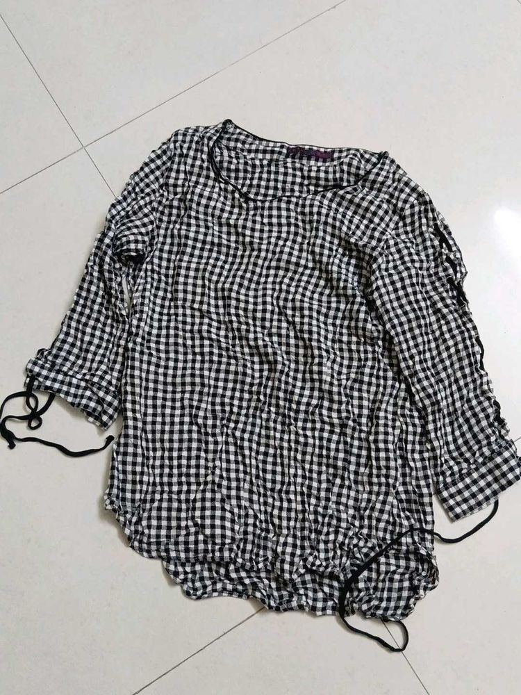 Gingham Checkered Blouse