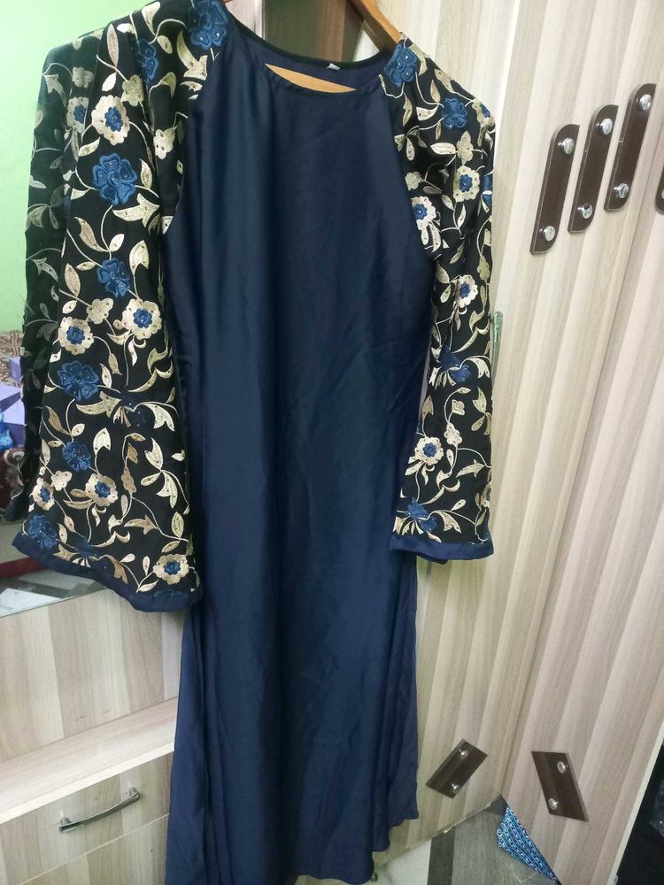 Embroided New Burkha With Stole