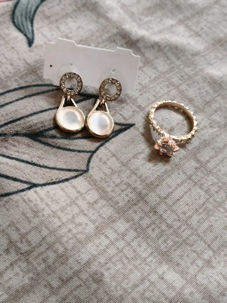 Earing  With Diamond Ring 💍