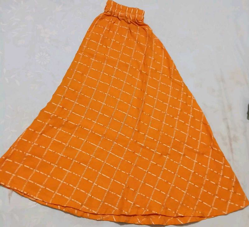 Orange Ethnic Skirt