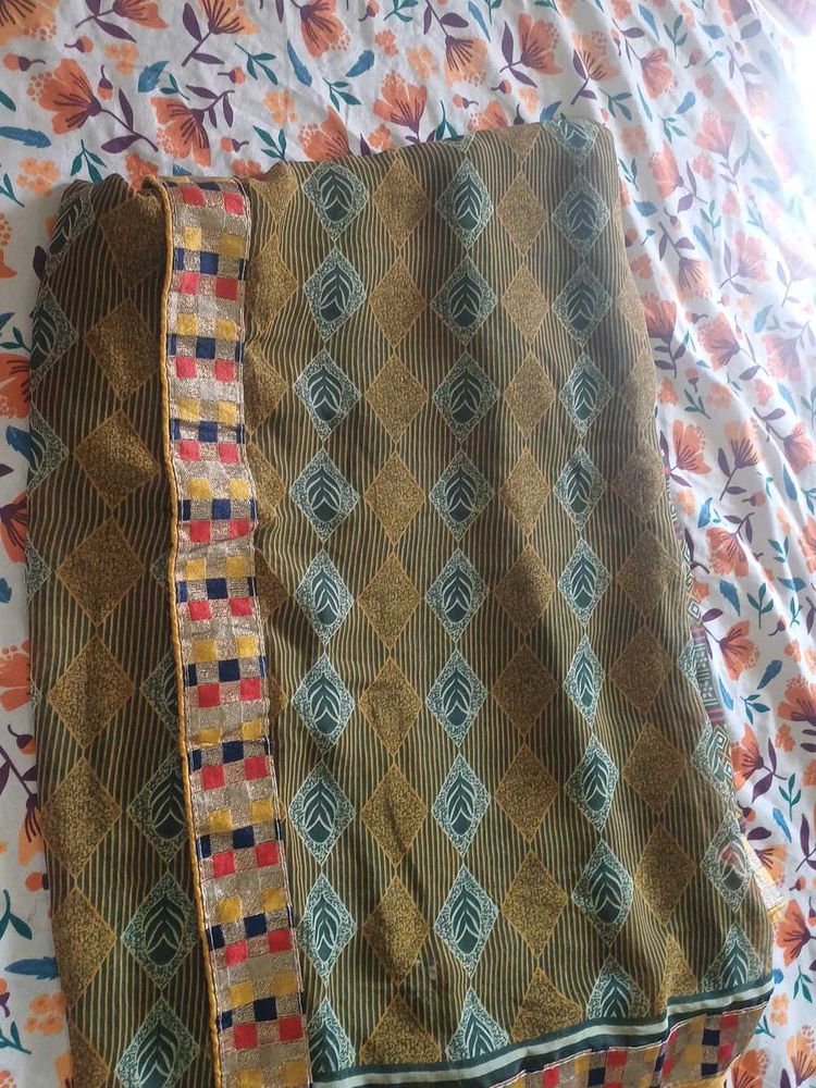 PRINTED SAREE WITH BLOUSE