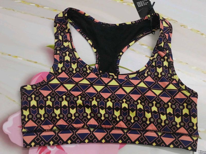 (1100)Patterned Sports Bra