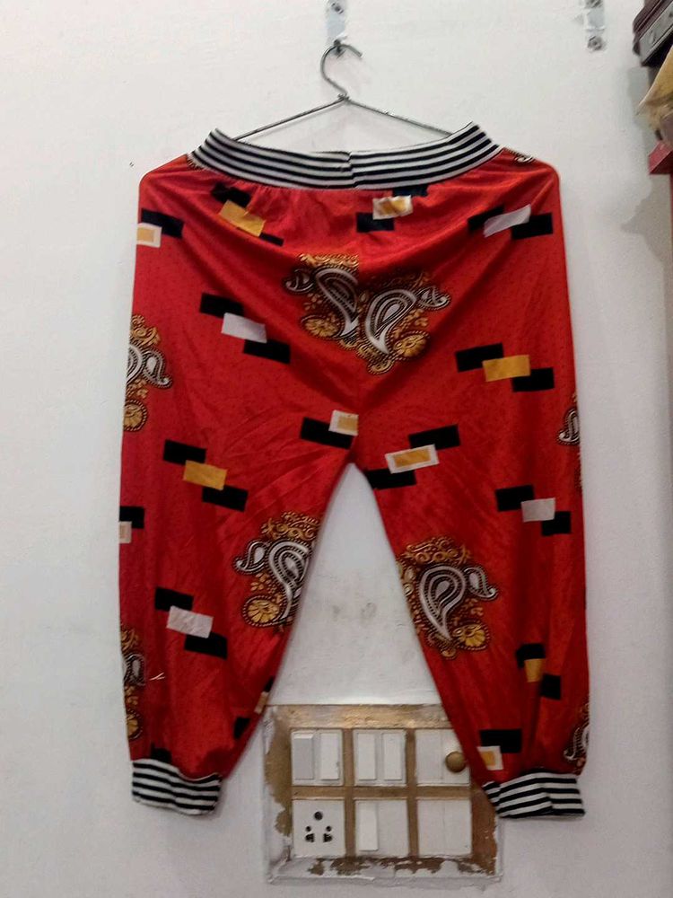 Red Printed Lounge Pants