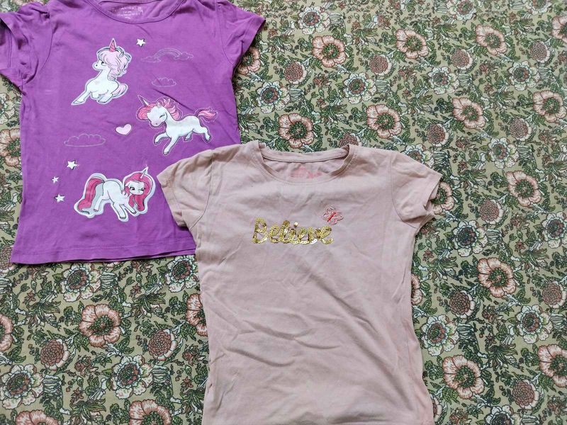 Combo -Girls&#39; Tees - Unicorn &amp; Believe