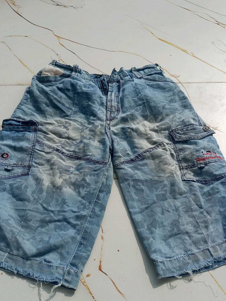Boys Denim Cargo Shorts