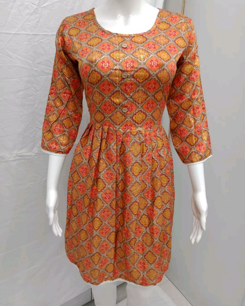 Women Orange Tops Tunics