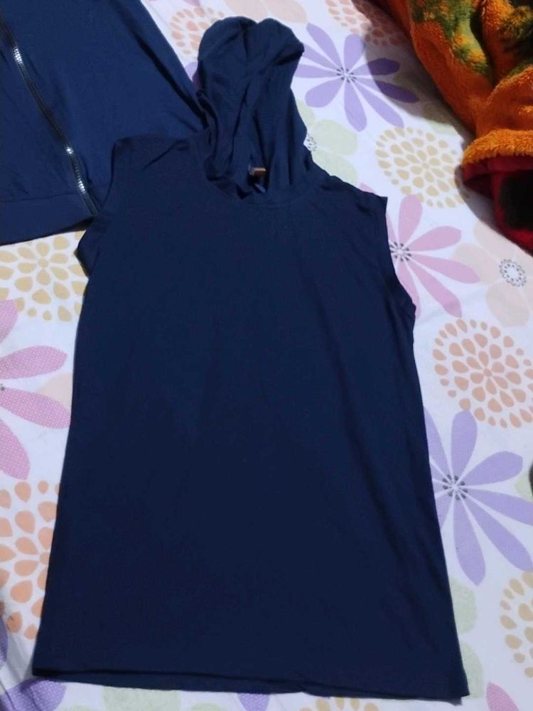 Sleeveless Hoodie Top