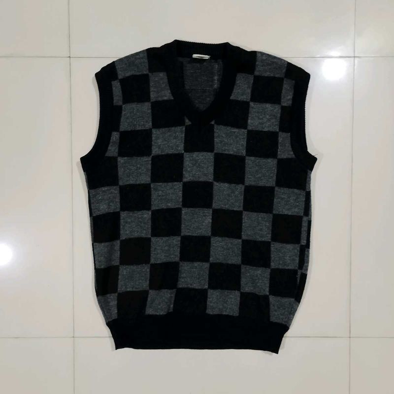 Checkerboard Sweater Vest