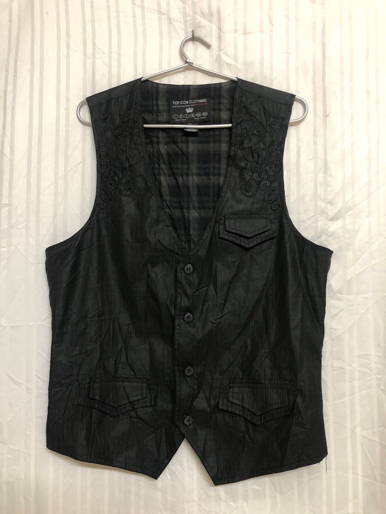 Pop Icon Clothing Black Vest