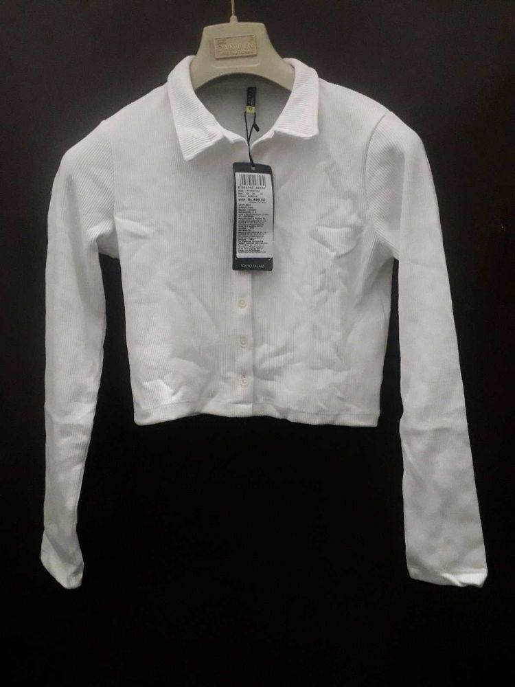 White Long Sleeve Top