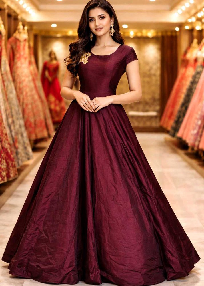 🇳🇿💫🎀Elegant Maroon Anarkali Gown