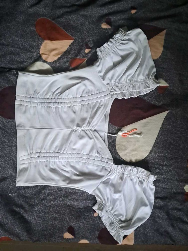 White URBANIC Soft Girl Core Top