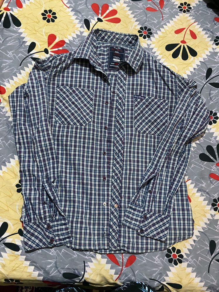 Plaid Button-Down Shirt