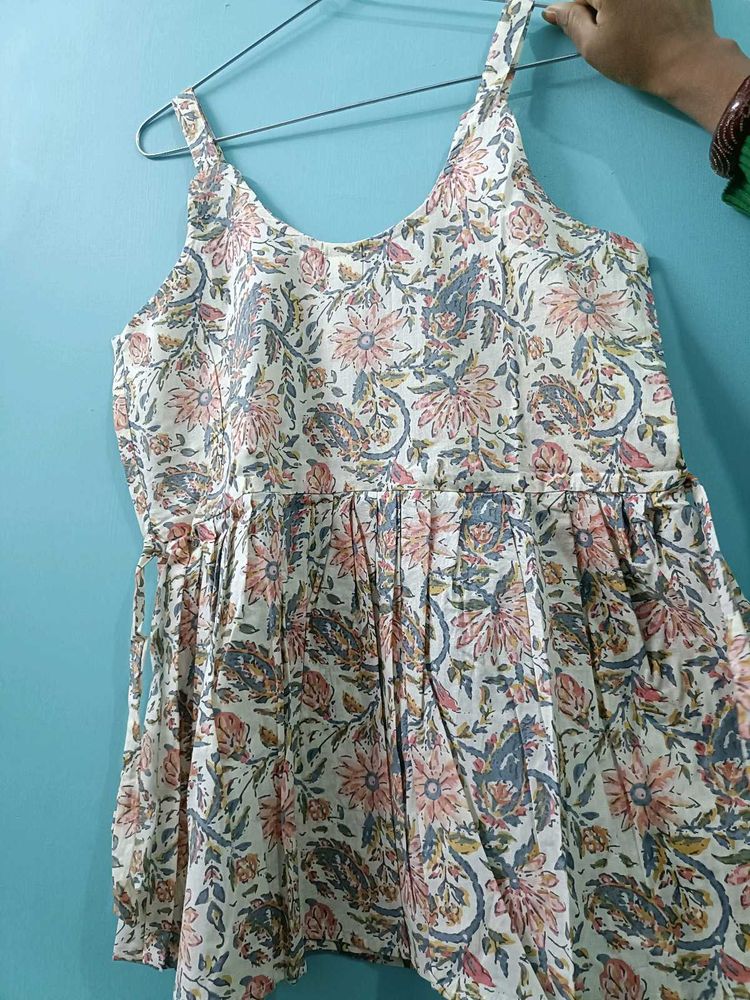 Floral Print Dress ( short jaipuri kurti )